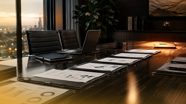C-Suite executive boardroom